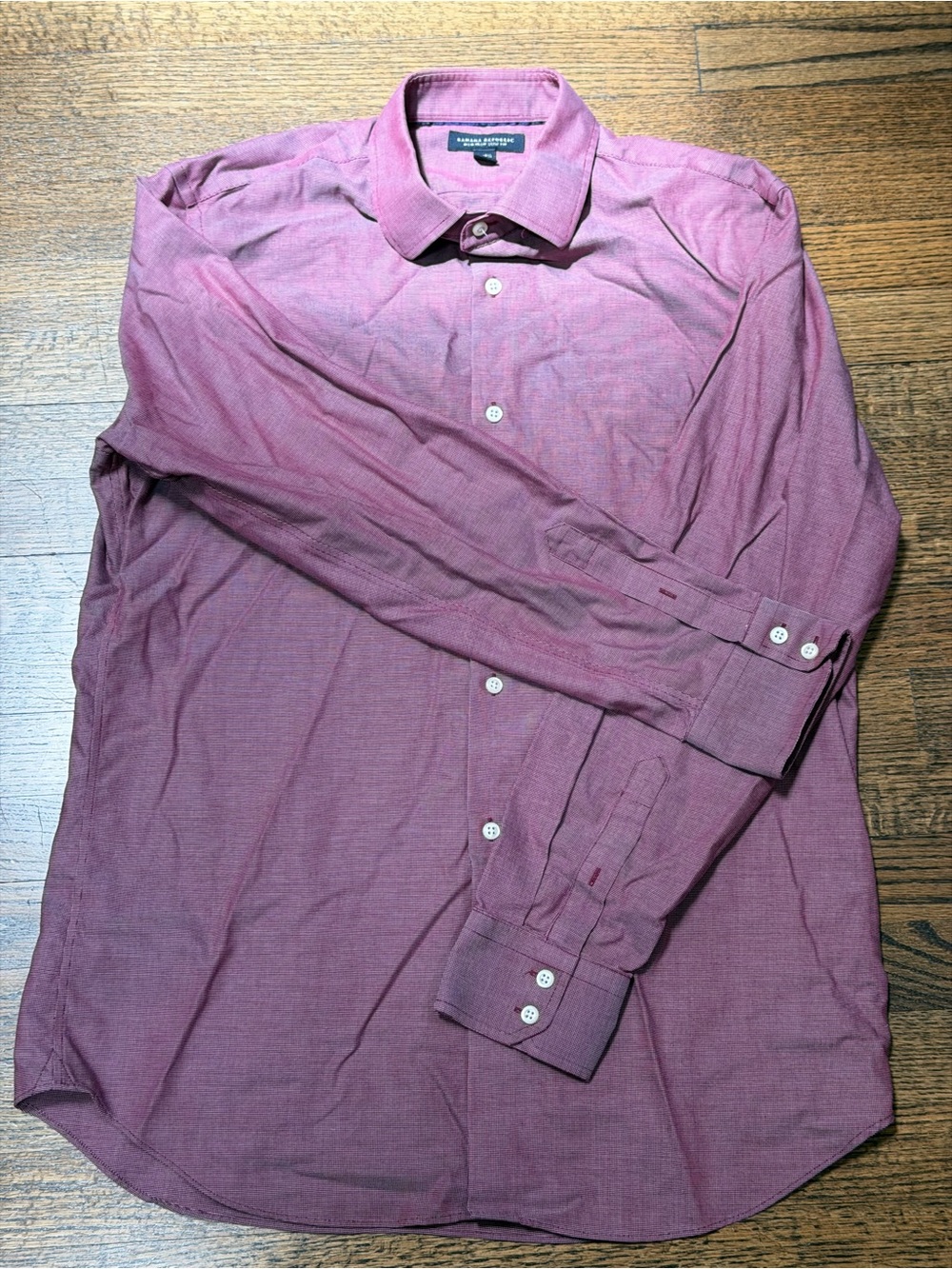 Banana Republic Non-Iron Slim Fit Burgundy Dress Shirt XL 16-16.5